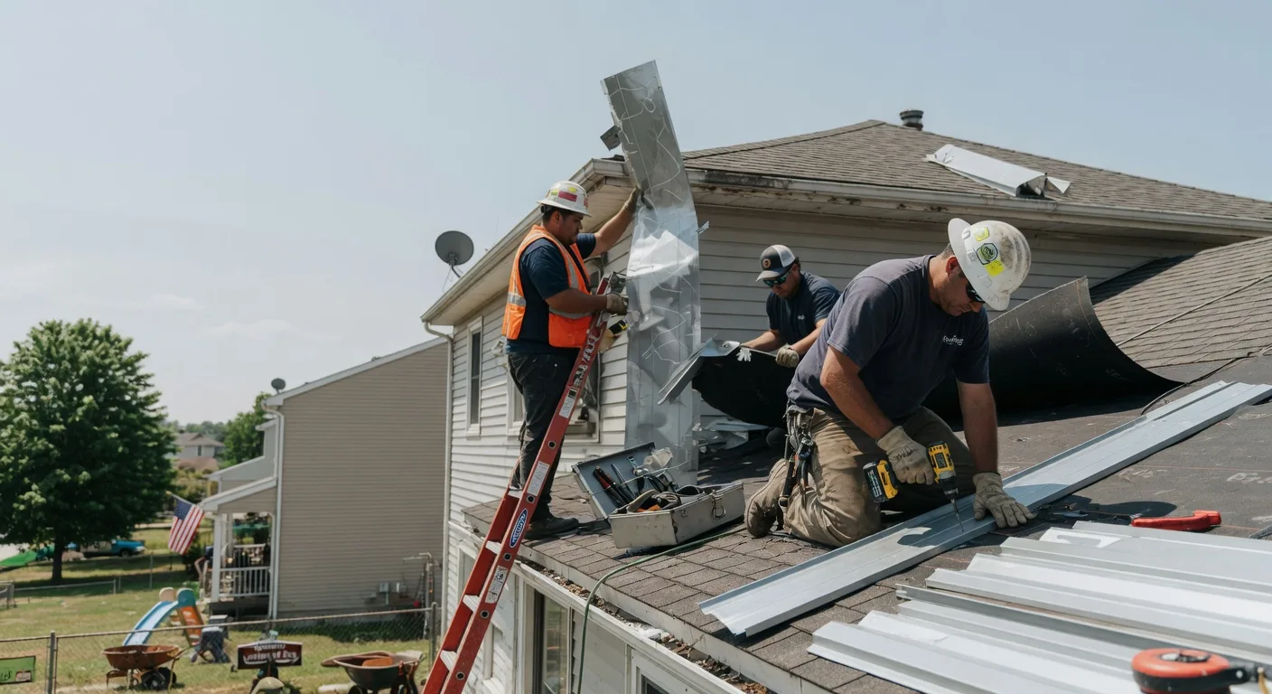 Storm Damage Metal Roof Repair in Davenport, NE